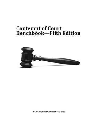 cover image of Contempt of Court Benchbook
